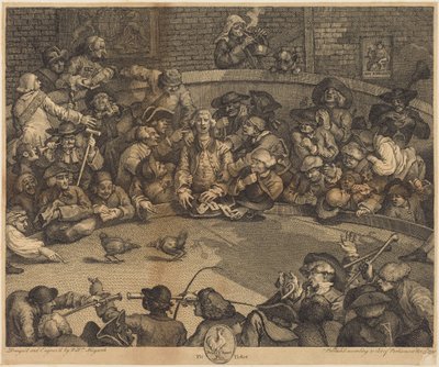 Arena walk kogutów autorstwa William Hogarth