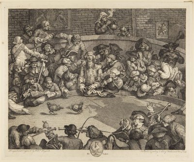 Arena walk kogutów autorstwa William Hogarth