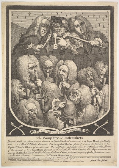 The Company of Undertakers, 3 marca 1736. autorstwa William Hogarth