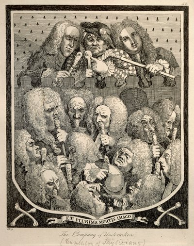 The Company of Undertakers, Georg Friedrich Haendel, karykatura Williama Hogartha autorstwa William Hogarth
