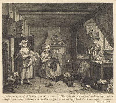 Przygnębiony poeta autorstwa William Hogarth