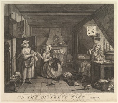Poeta niepokoju, 15 grudnia 1740. autorstwa William Hogarth