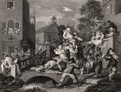 Wybory przewodniczące posłowi, z „Dzieła Williama Hogartha”, opublikowane w 1833 r. autorstwa William Hogarth