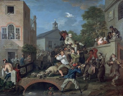 Wybór IV przewodniczącego posła, 1754-55 autorstwa William Hogarth