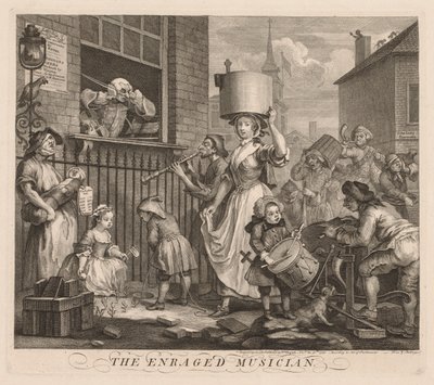 Wściekły muzyk autorstwa William Hogarth