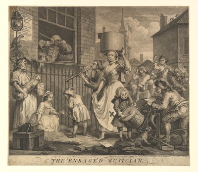 Rozwścieczony muzyk, 30 listopada 1741. autorstwa William Hogarth