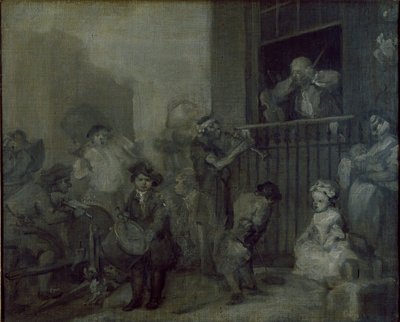Rozwścieczony muzyk, ok. 1741 autorstwa William Hogarth