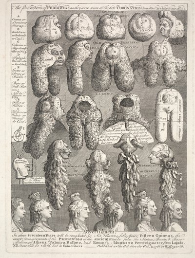 Pięć Zakonów Perriwigów, 15 października autorstwa William Hogarth