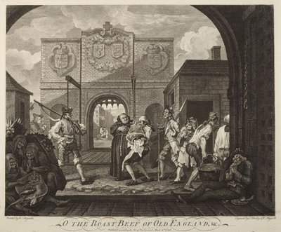 Brama w Calais albo Rostbef starej Anglii autorstwa William Hogarth