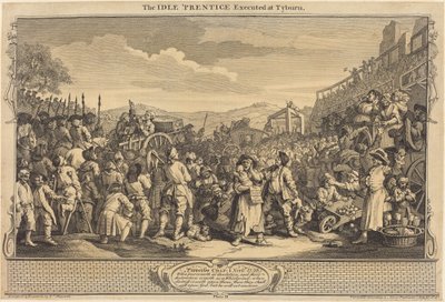 Bezczynny „Uczeń stracony w Tyburn” autorstwa William Hogarth
