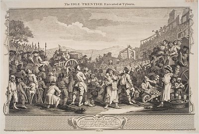Bezczynny „Uczeń stracony w Tyburn” autorstwa William Hogarth