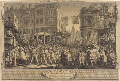Pracowity „Prentice Lord-Mayor of London” autorstwa William Hogarth