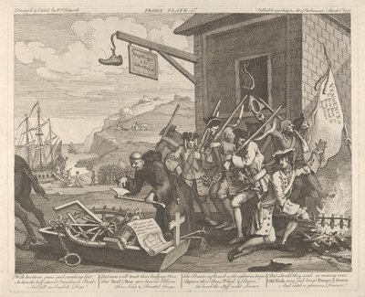 Inwazja, tablica 1: Francja autorstwa William Hogarth
