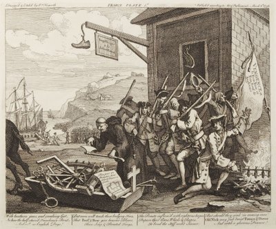Inwazja, tablica 1: Francja autorstwa William Hogarth