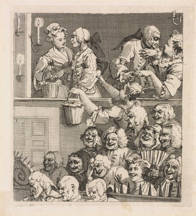 Roześmiana publiczność, 1733. autorstwa William Hogarth