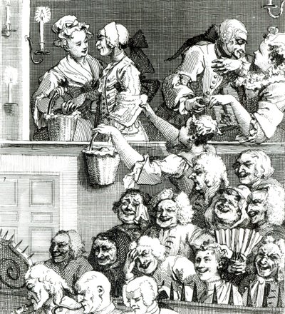 Roześmiana publiczność, 1733 autorstwa William Hogarth