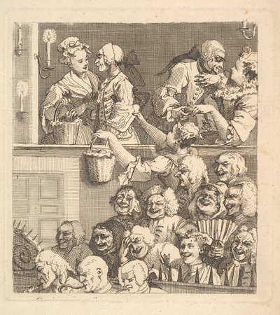 Roześmiana Audiencja, grudzień 1733. autorstwa William Hogarth