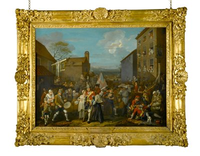 Marsz Gwardii do Finchley, 1750 autorstwa William Hogarth