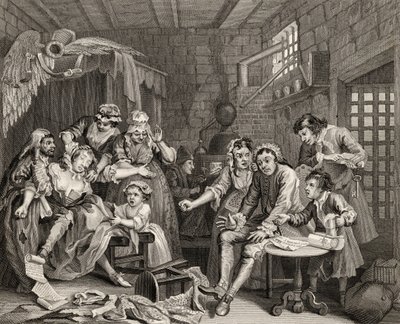 Scena Więzienna, tablica VII z „A Rake