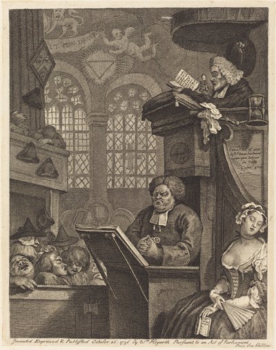 Zgromadzenie śpiące autorstwa William Hogarth