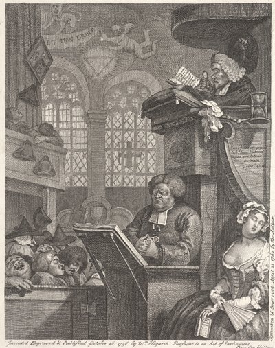 Zgromadzenie śpiące autorstwa William Hogarth