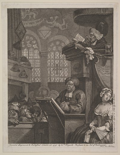 Zgromadzenie Śpiące, 21 kwietnia 1762. autorstwa William Hogarth
