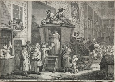 Dyliżans, 1747. autorstwa William Hogarth