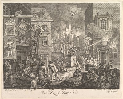 The Times, płyta 1, 7 września 1762. autorstwa William Hogarth