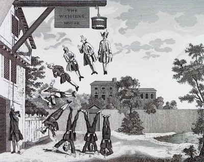 Dom Wagi. (grawitacja absolutna) Williama Hogartha autorstwa William Hogarth