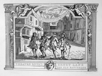 Theatre Royal, Drury Lane Stary Kawaler autorstwa William Hogarth