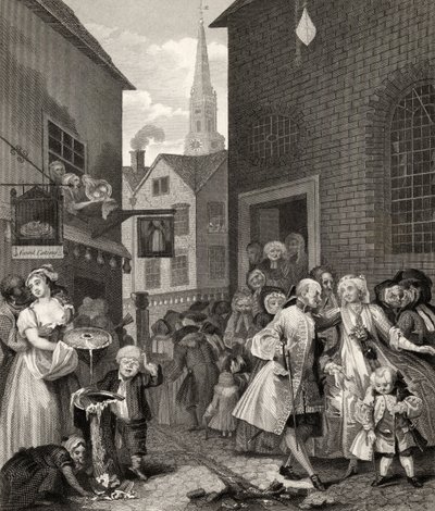 Pory dnia: południe, z „Dzieła Williama Hogartha”, opublikowane w 1833 r. autorstwa William Hogarth