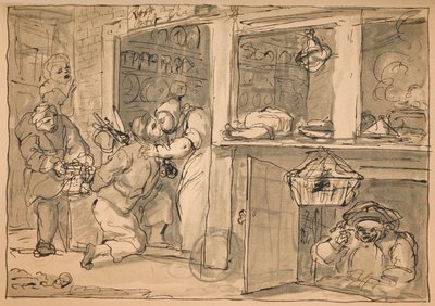 Nieużywany rysunek dla przemysłu i bezczynności, 1747. autorstwa William Hogarth