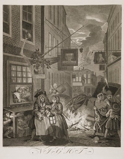 pl: Cztery pory dnia: Noc autorstwa William Hogarth