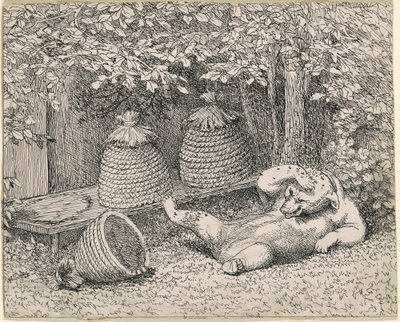Niedźwiedź ukąszony przez pszczoły autorstwa William Holbrook Beard