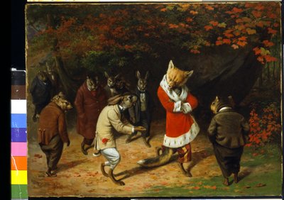 Jego Królewska Mość odbiera (olej na płótnie) autorstwa William Holbrook Beard