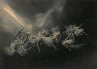 Piorun uderzył w stado czarownic autorstwa William Holbrook Beard