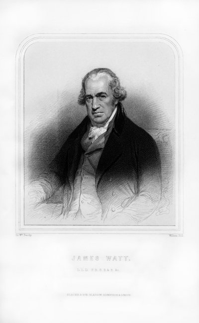 James Watt, szkocki wynalazca i inżynier, 1870 autorstwa William Holl