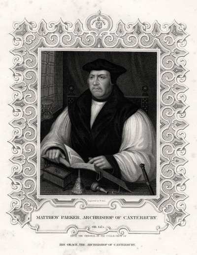 Matthew Parker, arcybiskup Canterbury, XIX wiek autorstwa William Holl