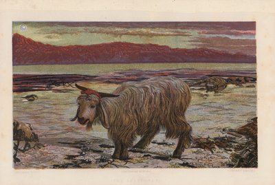 Kozioł ofiarny (kolorowa litografia) autorstwa William Holman (after) Hunt