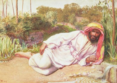 Arabski odpoczynek nad strumieniem, 1854 autorstwa William Holman Hunt