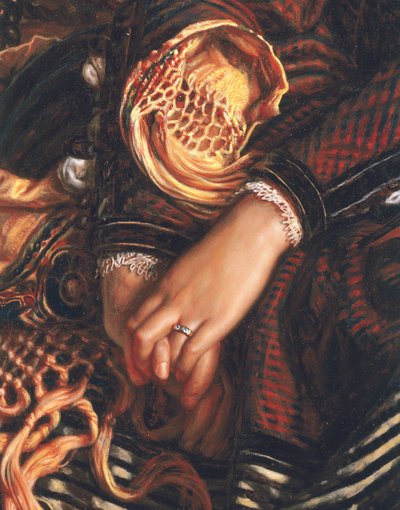 Detal z Il Dolce daleko Niente, 1866 autorstwa William Holman Hunt