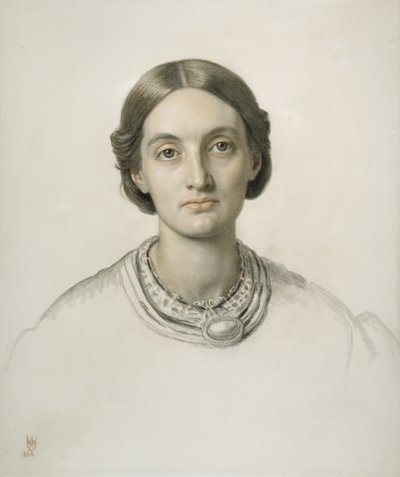 Fanny Holman Hunt (czerwona i czarna kreda) autorstwa William Holman Hunt