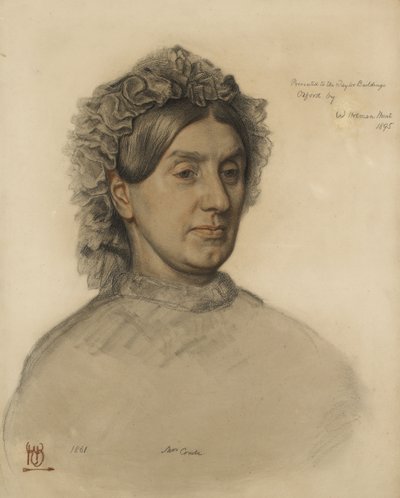 Pani Thomas Combe (1806-1893) (kreda czerwona i czarna) autorstwa William Holman Hunt