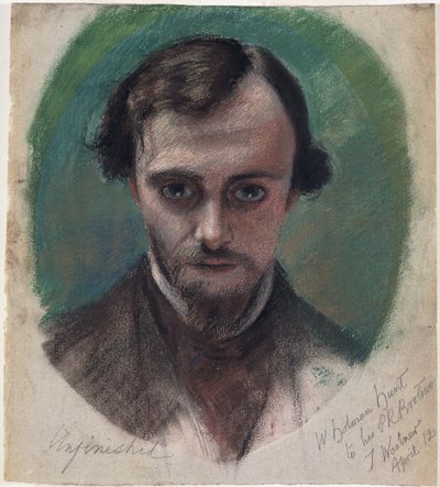 Portret Dantego Gabriela Rossettiego (1828-82) 1853 (pastelowe i kolorowe kredy na papierze) autorstwa William Holman Hunt