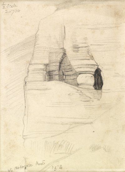 Skały w Wady Zuara, Morze Martwe, 1854 autorstwa William Holman Hunt
