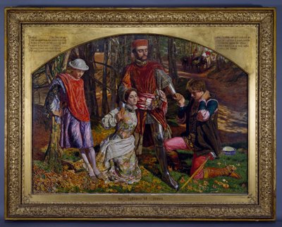 Walentynka ratująca Sylwię z rąk Proteusza, 1851 autorstwa William Holman Hunt