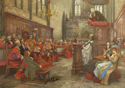 John Wesley wygłasza kazanie przed burmistrzem i korporacją Bristolu autorstwa William Holt Yates Titcomb
