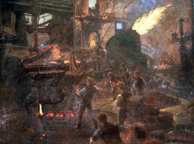 „Bogactwo Anglii: Bessemerski proces wytwarzania stali”, 1895 r autorstwa William Holt Yates Titcomb