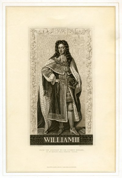 Wilhelm III, król Anglii, Szkocji i Irlandii, XIX wiek. autorstwa William Home Lizars