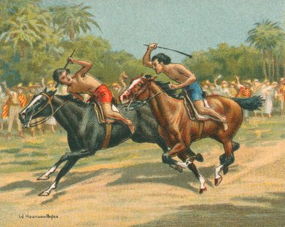 Wyścigi historyczne i współczesne, Wyścigi w Paragwaju (chromolitho) autorstwa William Hounsom Byles